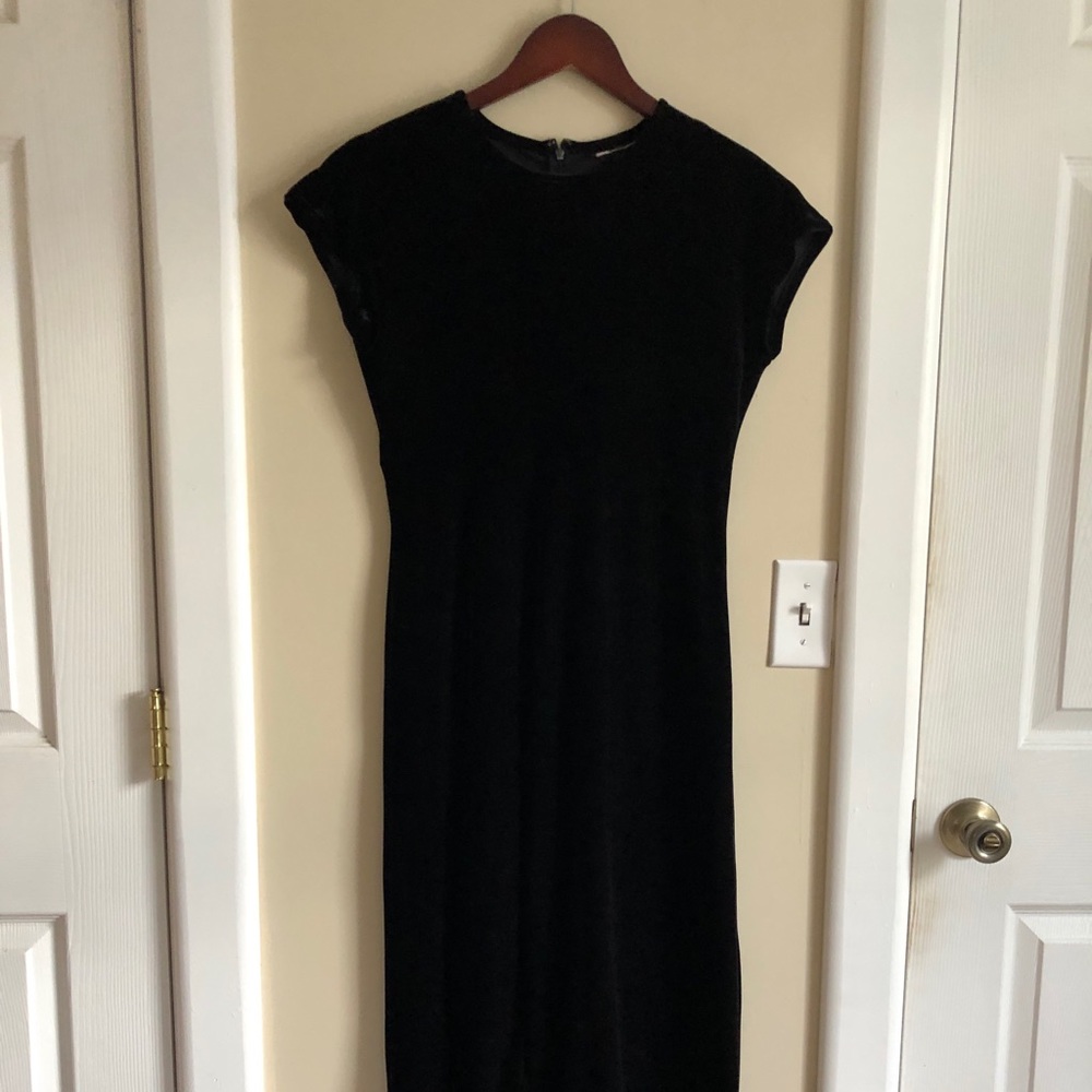 Vintage Black Velvet Dress